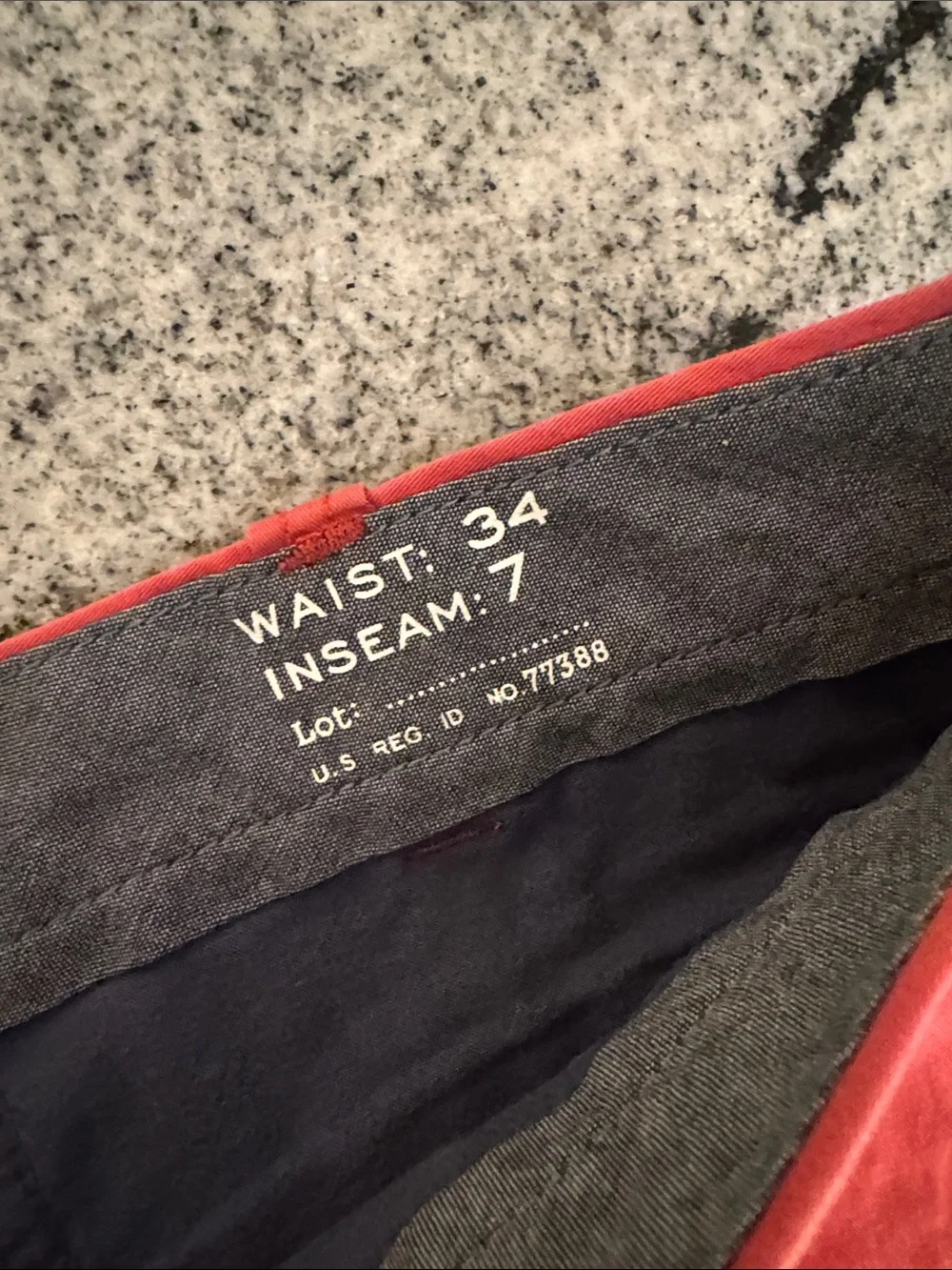 JCrew Men's Casual Chino Shorts - Dark Salmon Like Color - 34 Waist, 7 Inseam